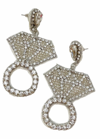 Engaged AF earrings